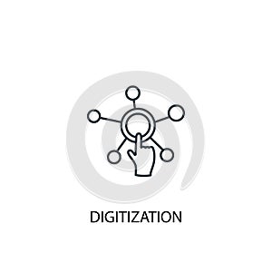 Digitization concept line icon. Simple