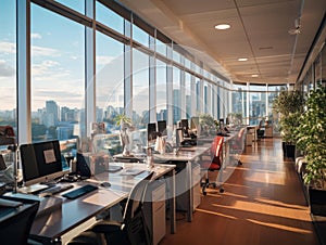 Digitized office with futuristic climate control