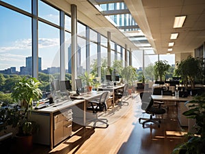 Digitized office with futuristic climate control photo