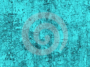 Digitized in turquoise color raster illustration with tiny details