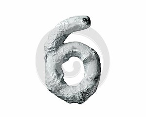 Digits made of rock and clay