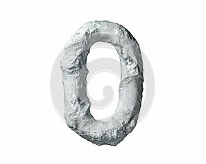 Digits made of rock and clay