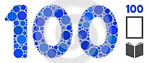 100 Digits Text Mosaic Icon of Round Dots