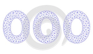 000 Digits Text Polygonal Frame Vector Mesh Illustration