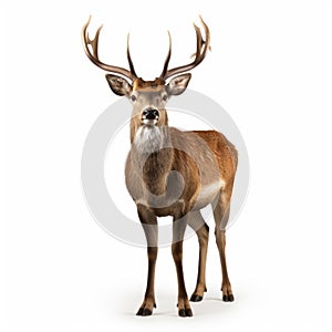 Dignified Deer With Majestic Antlers - Vray Tracing Art