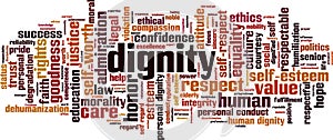 Dignity word cloud