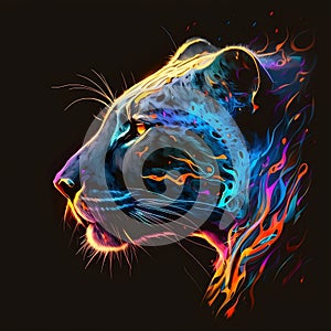 Digtal illustration of a Jaguar