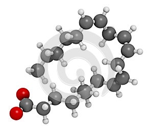Dihomo-ÃÂ³-linolenic acid DGLA fatty acid molecule. Omega 6-fatty acid that is produced in the body from gamma-linolenic acid. 3D.