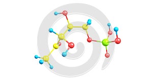 Dihydrogen phosphate molecular structure isolated on white