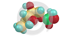 Dihydrogen phosphate molecular structure isolated on white