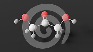 dihydroxyacetone molecule, molecular structure, glycerone, ball and stick 3d model, structural chemical formula with colored atoms