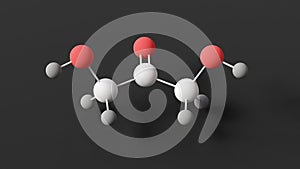 dihydroxyacetone molecule, molecular structure, glycerone, ball and stick 3d model, structural chemical formula with colored atoms