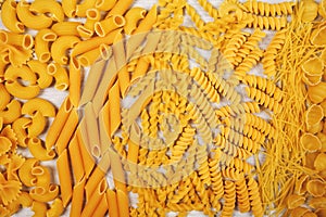 Diifferent types of pasta