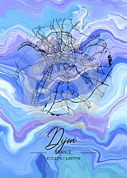 Dijon - France Daylily Marble Map