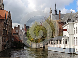 Dijver canal in Bruges, Belgium