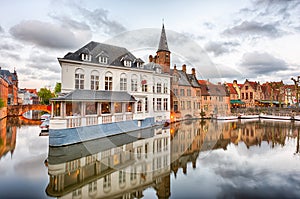 Dijver canal in Bruges, Belgium