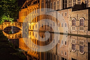 Dijver Canal in Bruges Belgium