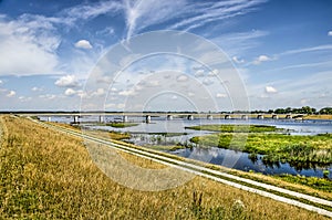 Dike, path, bridge, wetlands