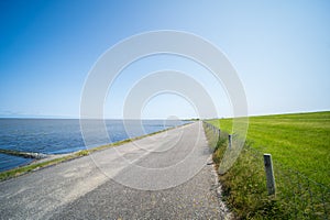 A dike at the Waddenzee