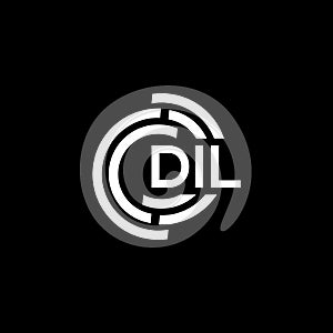 DIL letter logo design on black background. DIL creative initials letter logo concept. DIL letter design photo