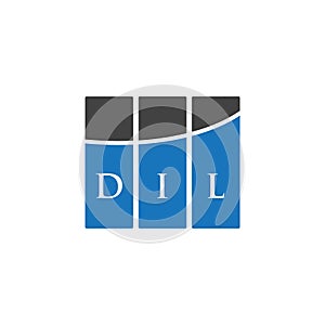 DIL letter logo design on WHITE background. DIL creative initials letter logo concept. DIL letter design photo