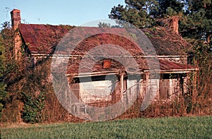 Dilapidated and abandoned home.