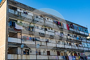 Dilapidated block of flats