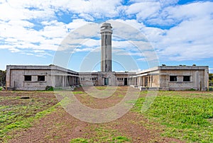 dilapidated building of the Rosais lighthouse.  SÃ£o Jorge Island-Azores photo