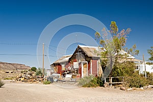 Dilapidated desert building