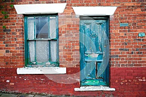 Dilapidated door and window