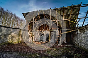 Dilapidated farm building