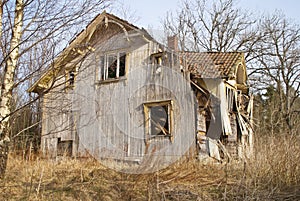 Dilapidated house, main entrance