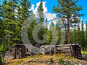 Dilapidated Log Cabin in the Colorado Rocky Mountains