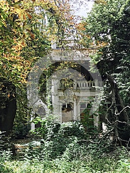 A dilapidated mansion on French Boulevard in Odessa, Ukraine