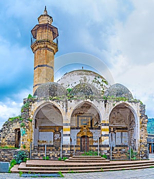 The dilapidated mosque in Tiberias