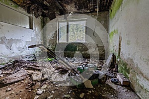 dilapidated room