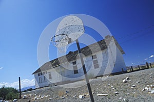 Dilapidated school on an Indian reservation, Nixon, NV photo