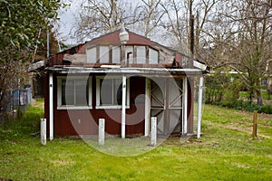 Dilapidated Shack on a Rainy Day