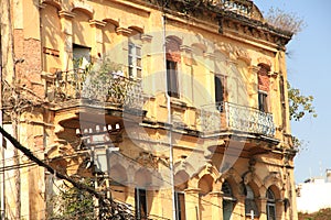 Dilapidated Shop Houses in Cho Lon, Ho Chi Minh City, Vietnam