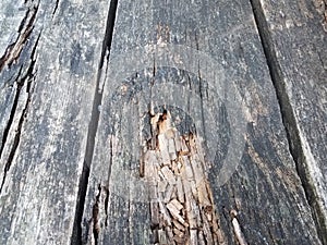 Dilapidated or worn or weathered brown wood board