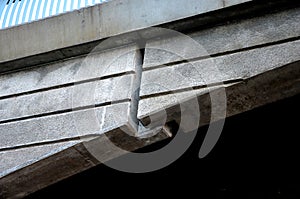 dilatation of bridge is also visible on side concrete walls when