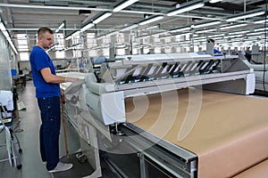 Large textile factory with valuable workers