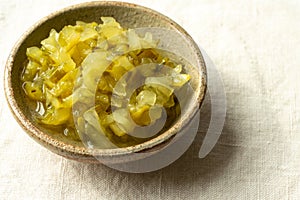 Dill Pickle Relish in a Bowl