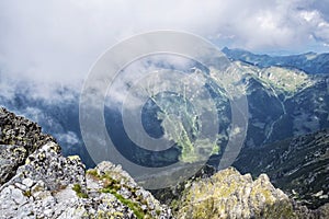 Dill valley from Krivan peak, High Tatras mountains, Slovakia