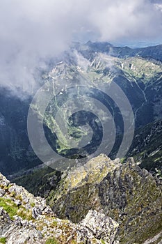 Dill valley from Krivan peak, High Tatras mountains, Slovakia