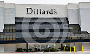 Dillard's department store exterior in Deerbrook Mall in Humble  TX.