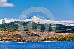 Dillon Reservoir and Swan Mountain. Rocky Mountains, Colorado