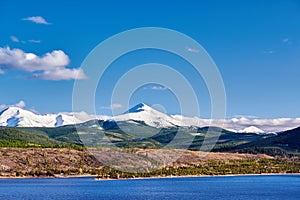 Dillon Reservoir and Swan Mountain. Rocky Mountains, Colorado