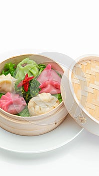 Dim Sum in bamboo steamer