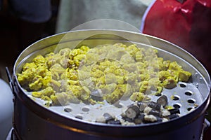 Dim Sum, Chinese Food, chinese steamed dumpling on white plate. Gourmet, dining.